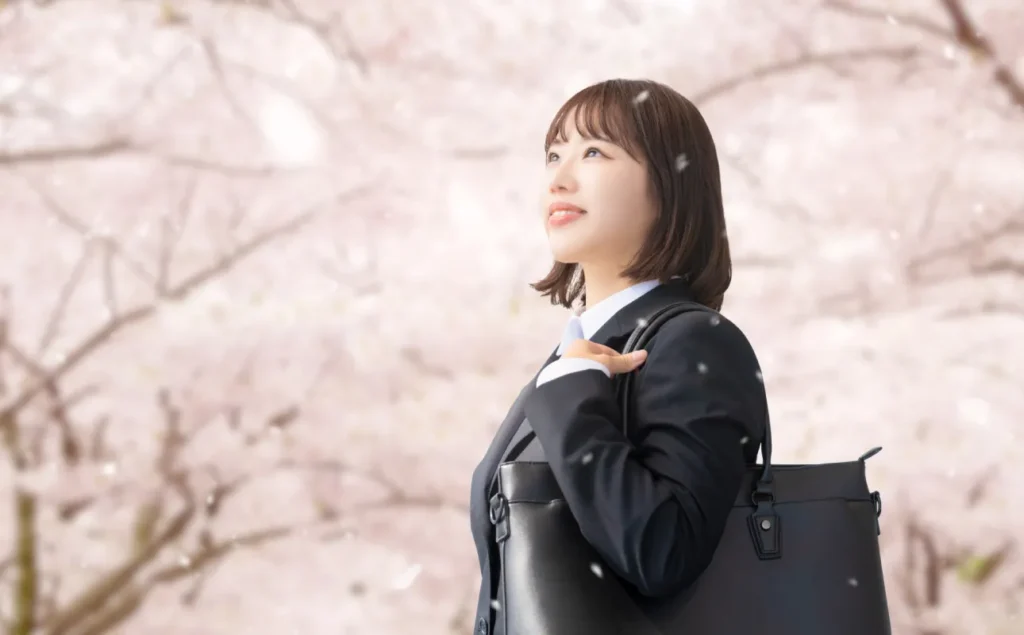 希望に胸を膨らませる女性社会人