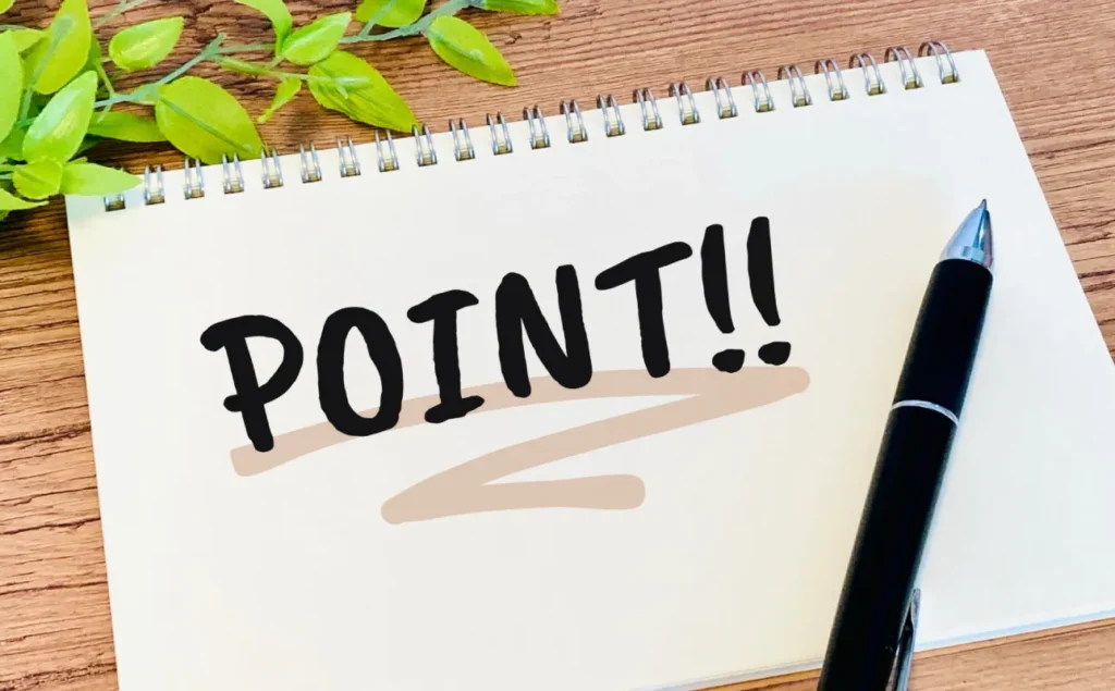 「POINT」と書かれた画用紙